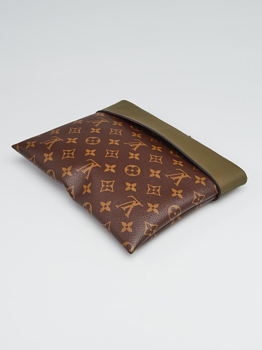 Louis Vuitton Khaki Monogram Canvas Tuileries Clutch Bag - Yoogi's Closet