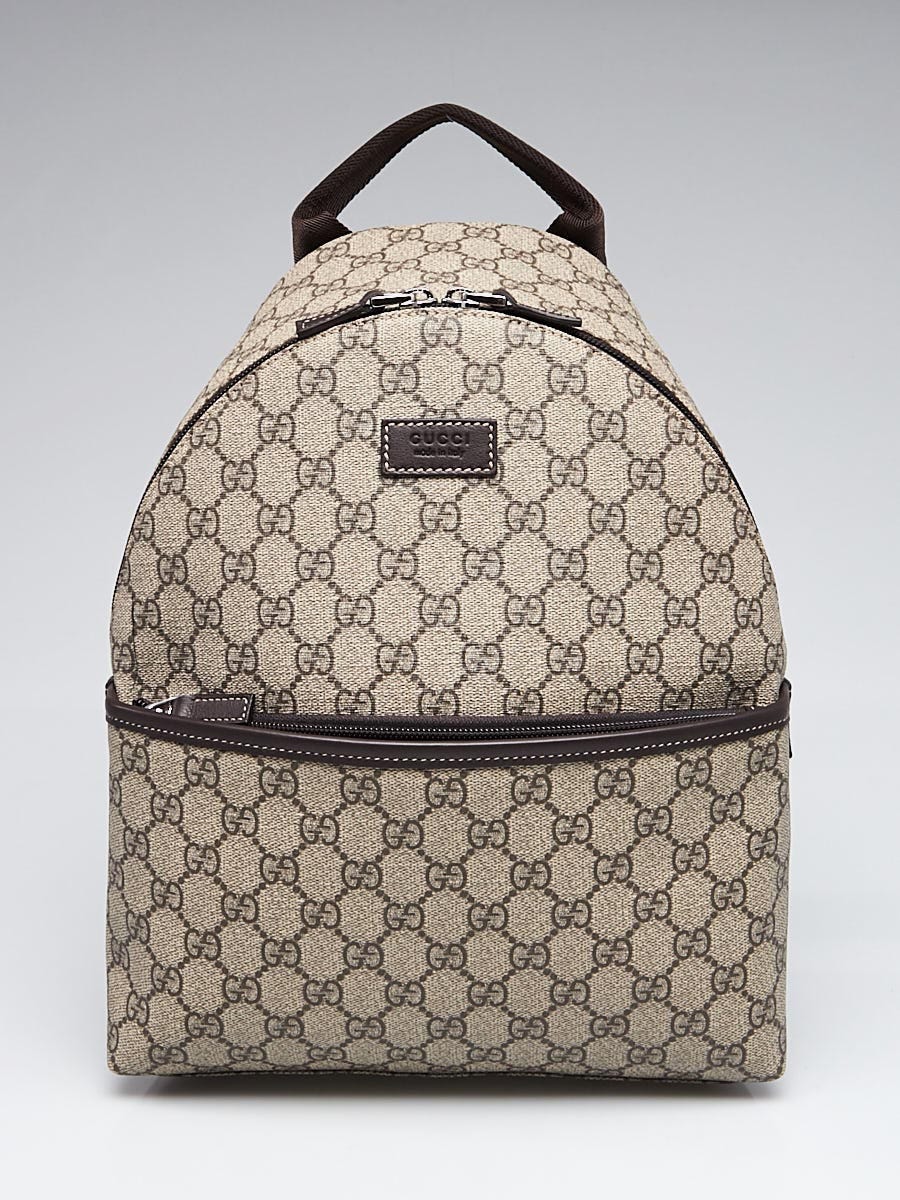Gucci Beige/Ebony GG Coated Canvas Supreme Children's Backpack Bag -  Yoogi's Closet