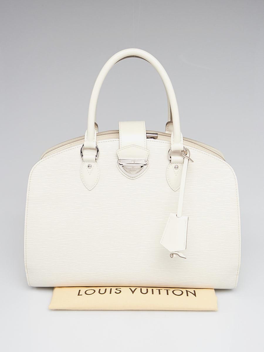 Authentic Louis Vuitton Pont Neuf Pm Ivory Hand White Epi Leather Satchel
