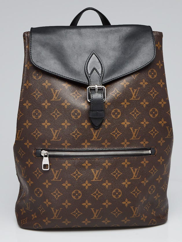 louis vuitton backpack palk monogram macassar Canvas GHW The pairing of monogram macassar canvas with black cowhide Louis Vuitton Backpack Palk Monogram
