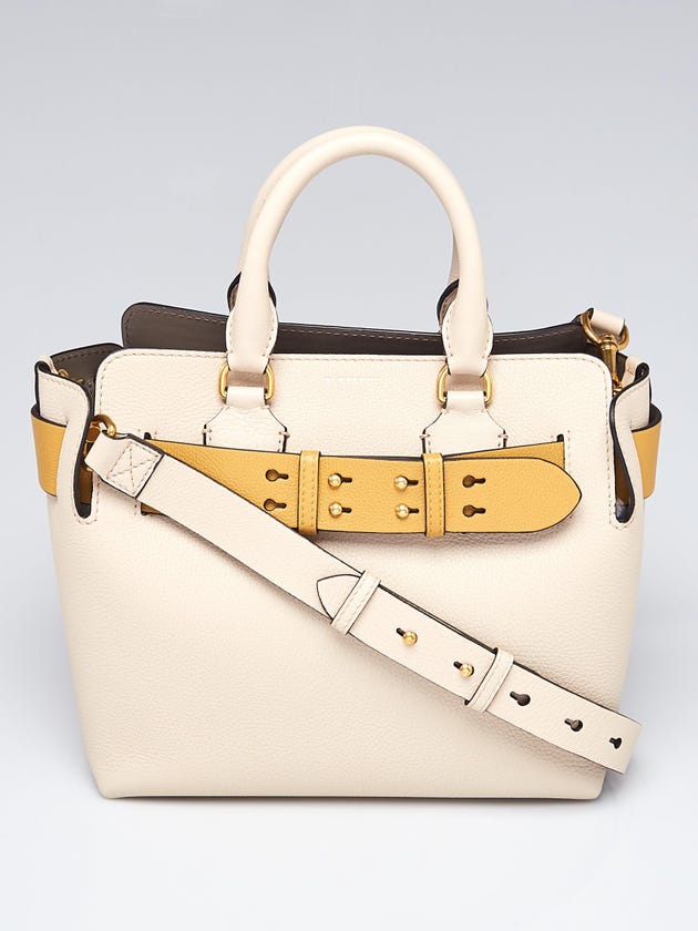 Burberry Limestone Tri-Color Pebbled Leather  Small Belt Bag