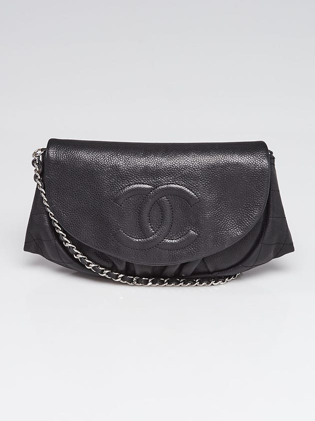 Chanel Black Caviar Leather Half-Moon WOC Clutch Bag