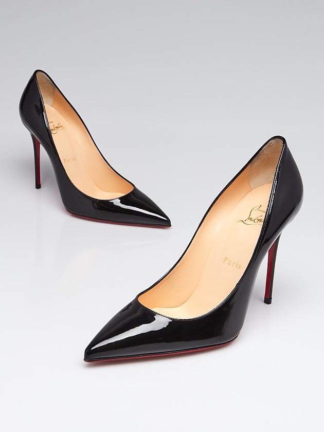 Christian Louboutin Black Patent Leather Pigalle 100 Pumps Size 8.5/39