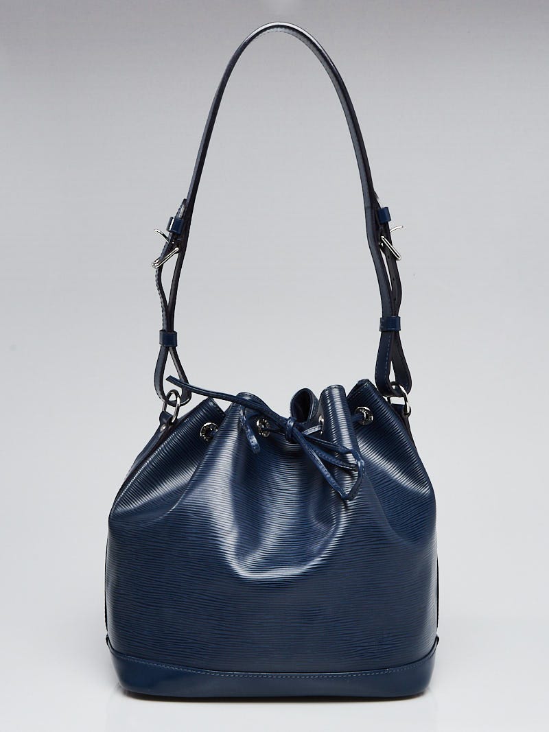 Louis Vuitton Petit Noé Handbag in Blue EPI Leather and Black Leather