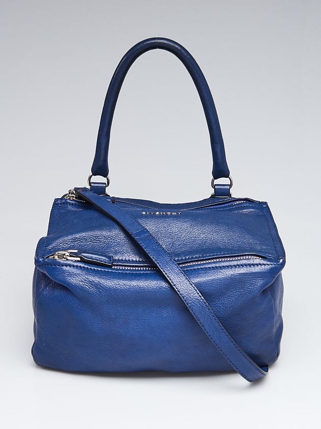 Givenchy Blue Sugar Goatskin Leather Small Pandora Bag