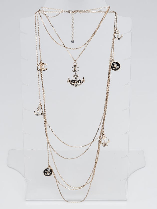 Chanel Goldtone Metal Multi-Strand Ancho Necklace