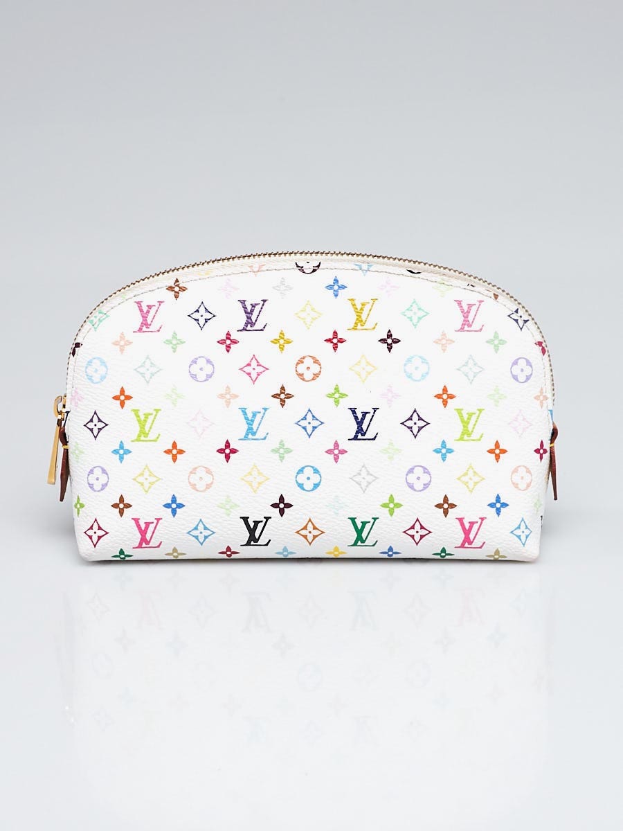 Louis Vuitton White Monogram Multicolore Litchi Cosmetic Pouch