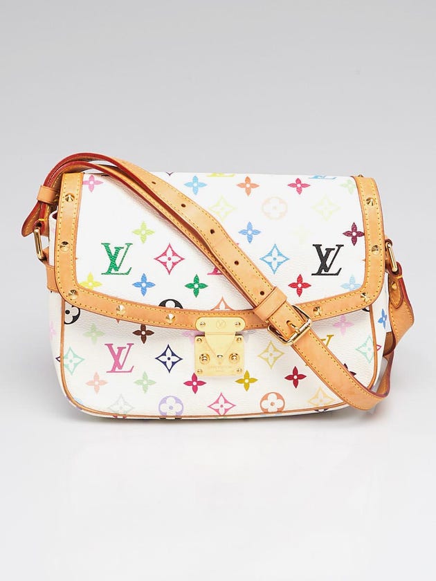 Louis Vuitton White Monogram Multicolore Sologne Bag