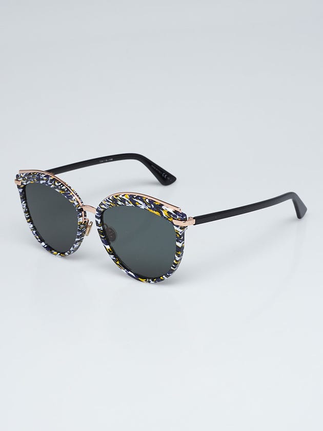 Christian Dior Multicolor Acetate and Metal Offset 2 Sunglasses