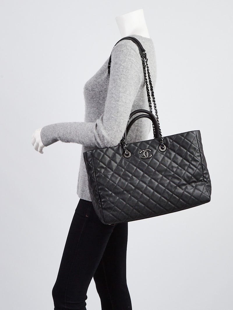 Chanel Coco Handle Shopping Tote Quilted Caviar Large