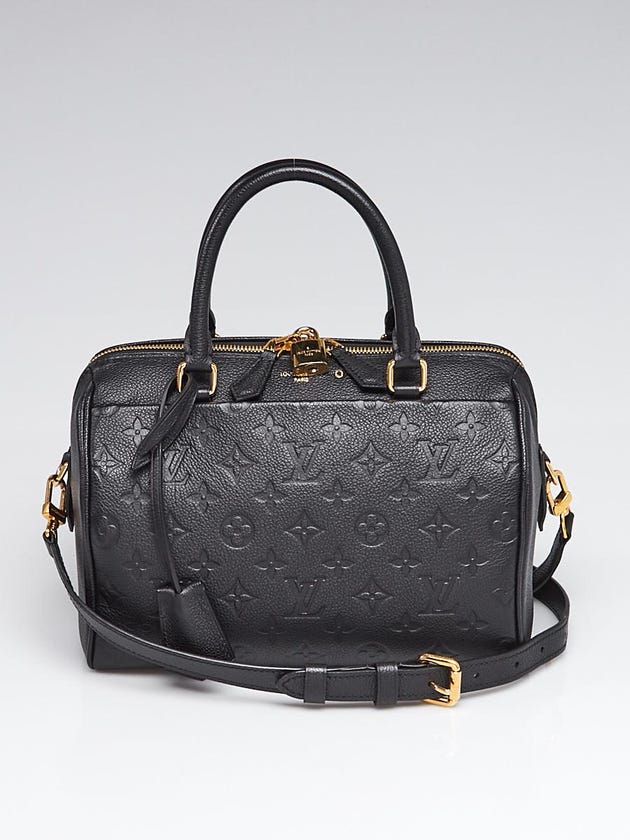 Louis Vuitton Black Monogram Empreinte Leather Speedy Bandouliere 25 NM Bag
