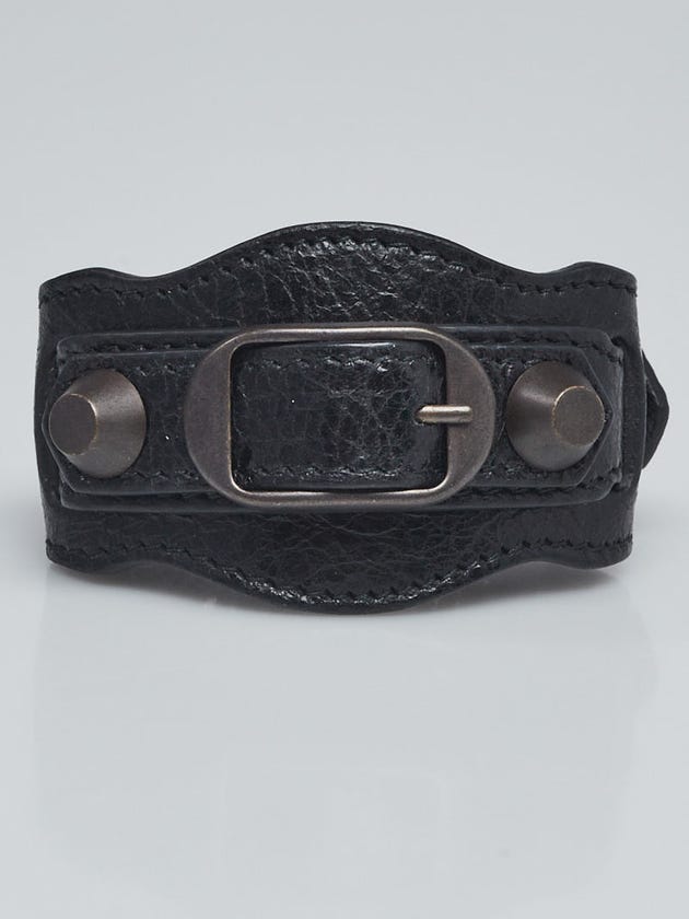 Balenciaga Black Lambskin Leather Classic Bracelet