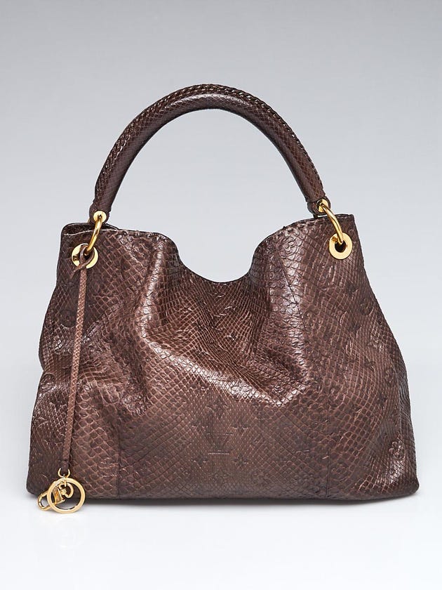 Louis Vuitton Brown Python Artsy MM Bag
