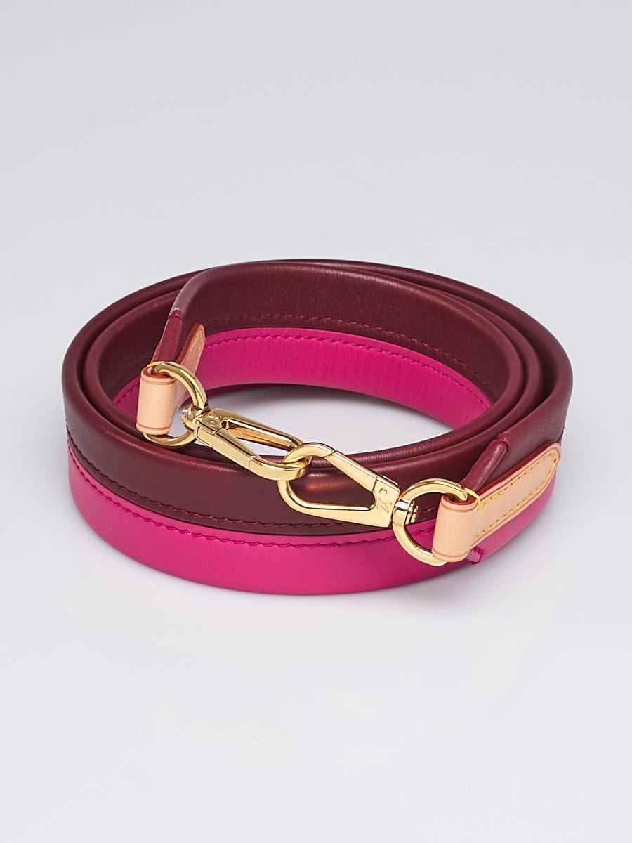 Louis Vuitton Purple Two-Tone Leather Shoulder Strap - Yoogi's Closet