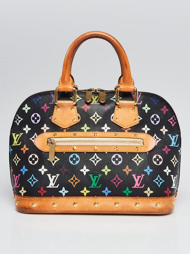 Louis Vuitton Black Monogram Multicolore Alma Bag
