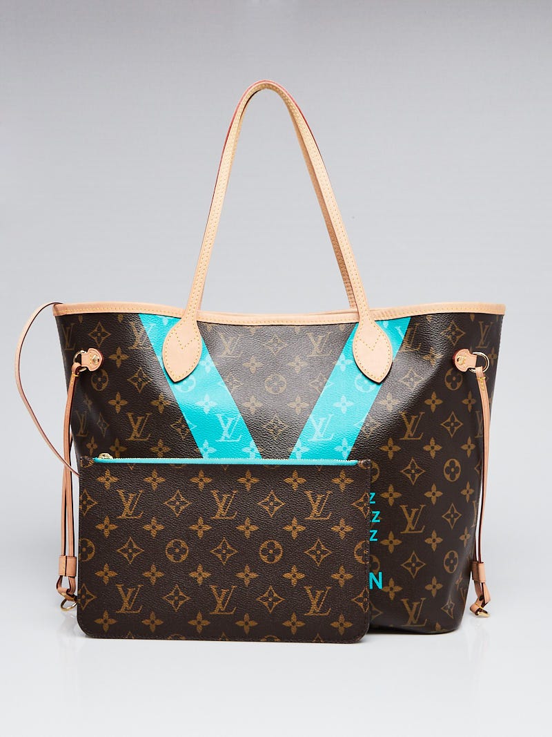 Louis Vuitton - Authenticated Neverfull Handbag - Leather Green for Women, Good Condition