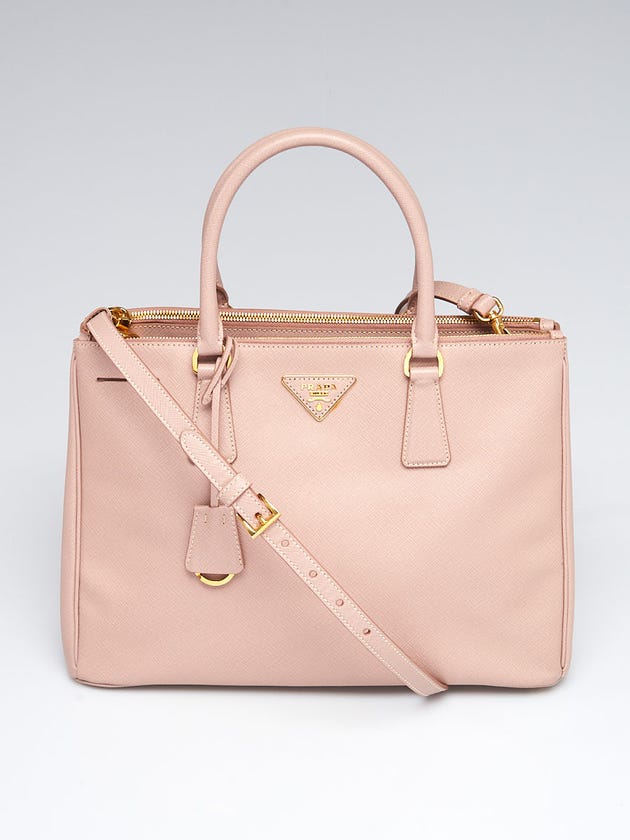 Prada Cammeo Saffiano Lux Leather Medium Double Zip Tote Bag BN2274