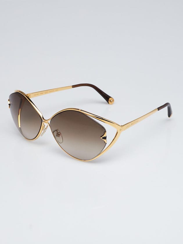 Louis Vuitton Goldtone Metal Frame Laurel Sunglasses Z0410U