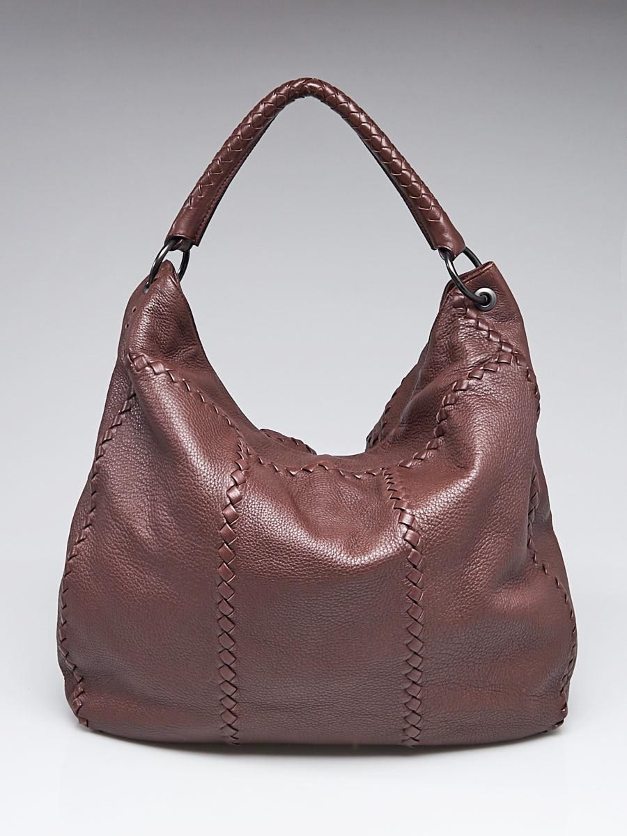 Loop Small Suede Shoulder Bag in Brown - Bottega Veneta