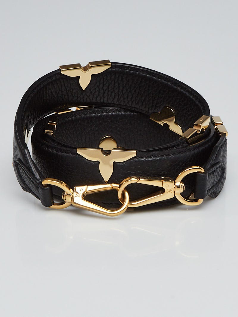 Louis Vuitton Black Leather Buckle Bracelet - Yoogi's Closet