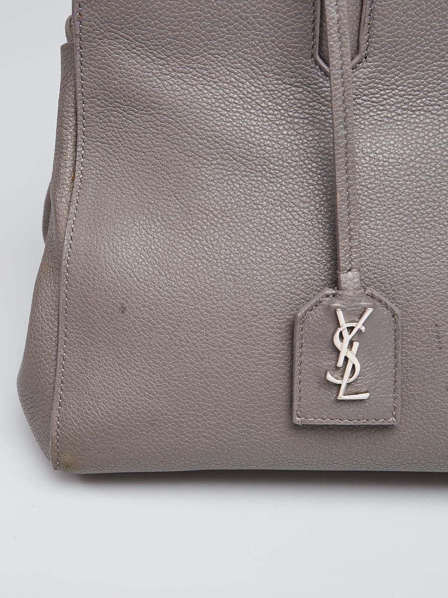 Saint Laurent Small Monogram Cabas Tote - Grey Handle Bags, Handbags -  SNT273872