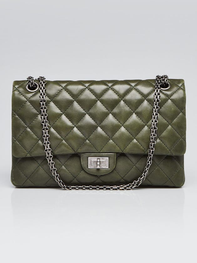 Chanel Green Reissue 2.55 Quilted Classic Lambskin Leather 226 Flap Bag