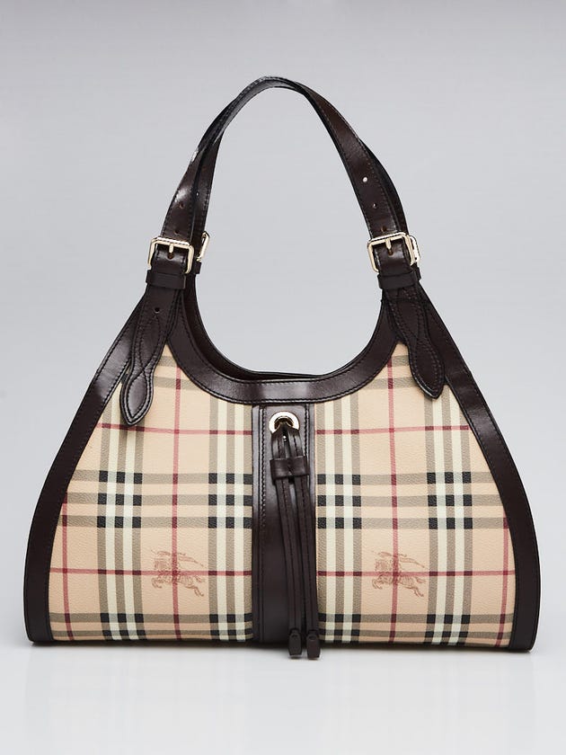 Burberry Haymarket Check Coated Canvas Kensington Shoulder Bag