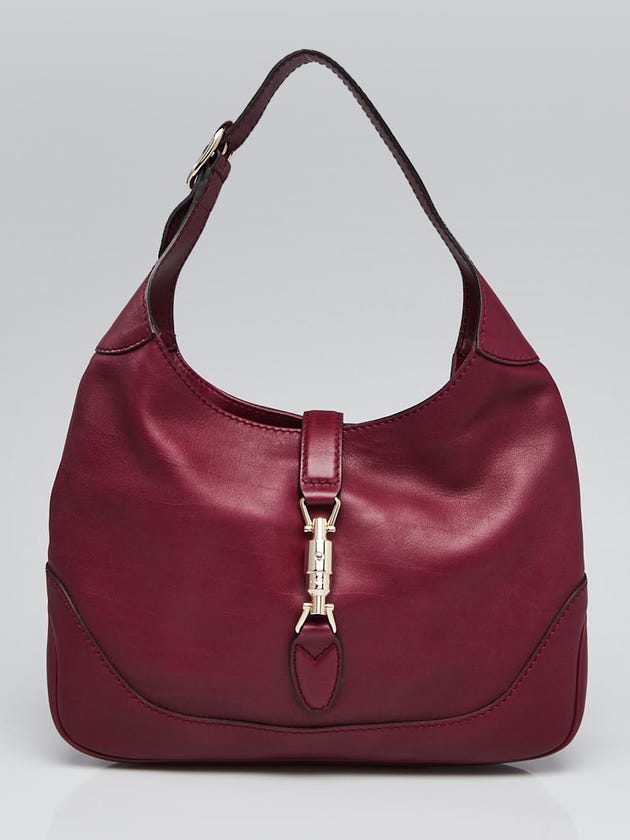 Gucci Magenta Leather New Jackie Medium Shoulder Bag