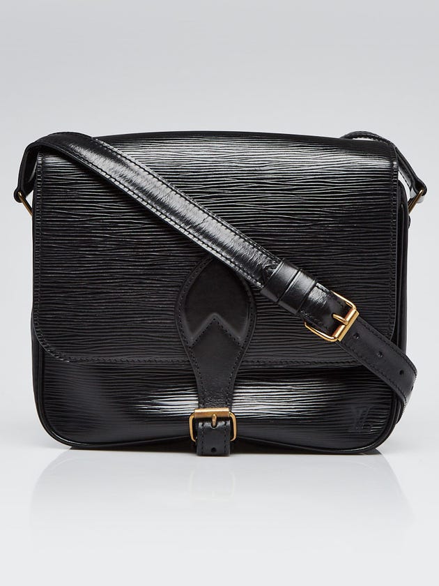 Louis Vuitton Black Epi Leather Cartouchiere MM Bag