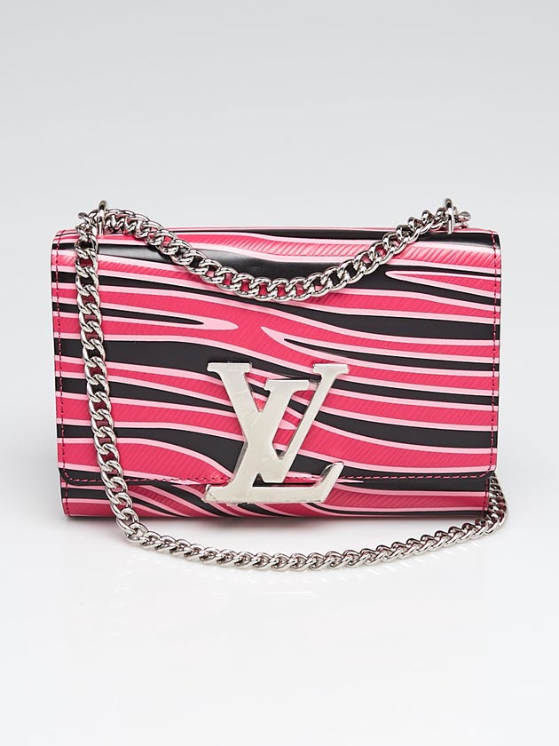 Louis Vuitton Pink/Black Epi Leather Zebra Louise MM Bag