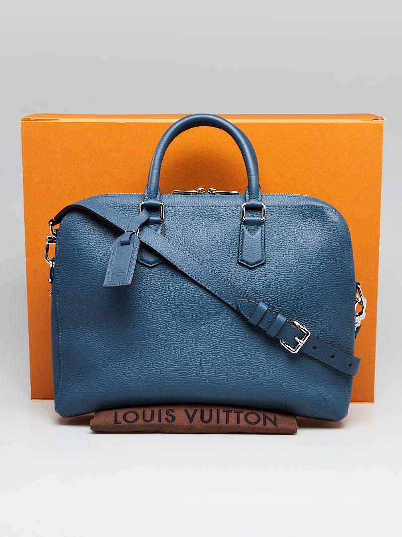 LOUIS VUITTON ネイビー ビジネスバッグ Louis Vuitton Navy Taurillon Leather Victor Briefcase Bag