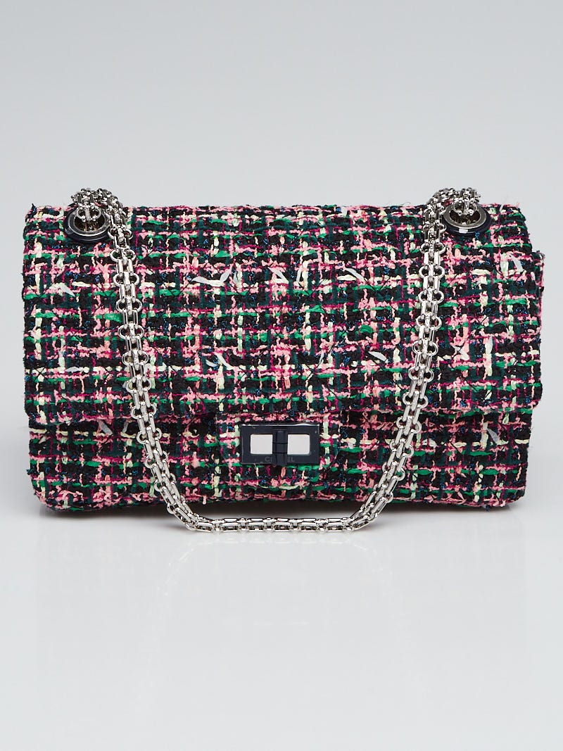 Chanel 2.55 Reissue Pink Multicolor Tweed and Resin 225 Flap Bag