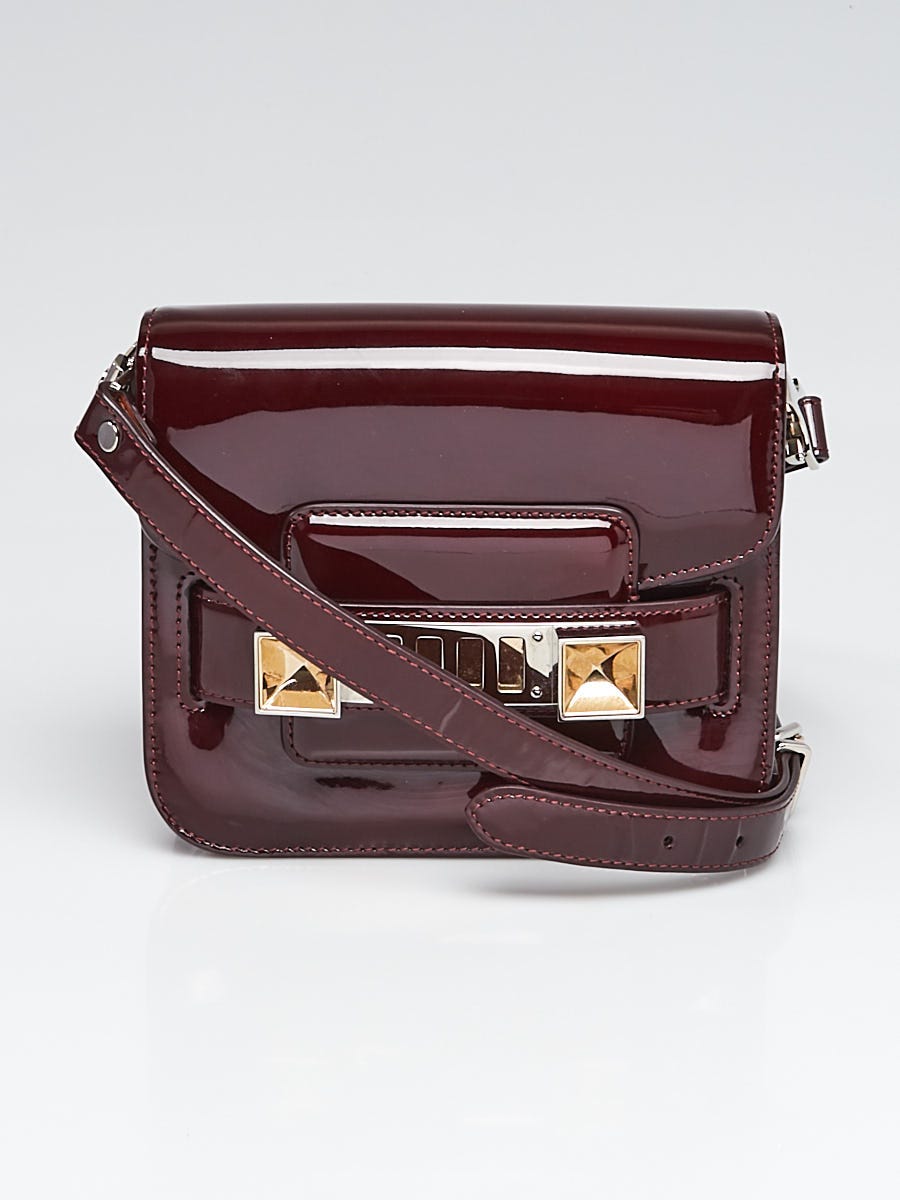 Proenza Schouler Pinot Noir Patent Leather PS11 Tiny Classic Bag