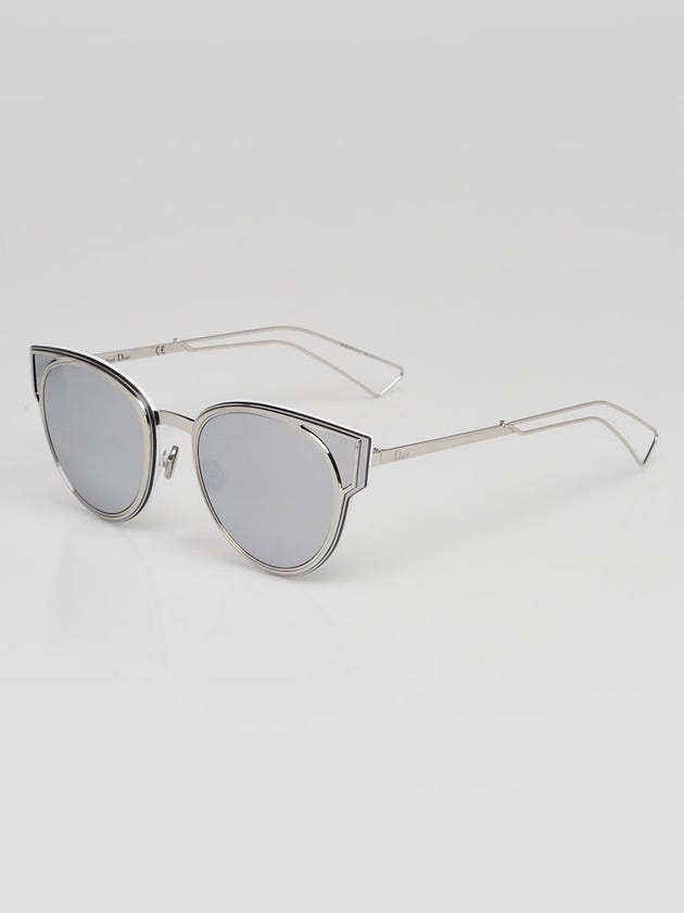 Christian Dior Silvertone Metal Frame Sculpt Sunglasses