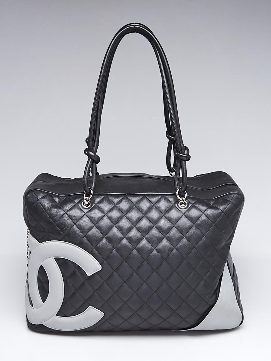Chanel Black Quilted Cambon Ligne Large Bowler Tote Bag - Yoogi's