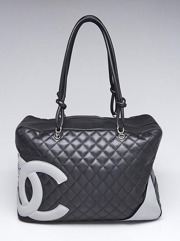 Chanel Black Quilted Cambon Ligne Large Bowler Tote Bag