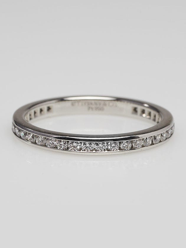 Tiffany & Co. Platinum and Diamond Eternity Bans Size 6.5
