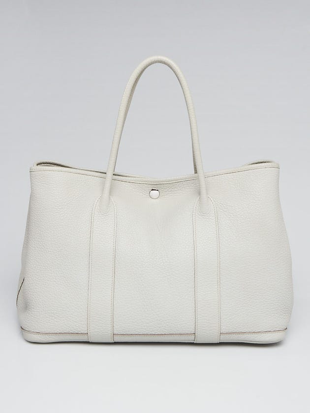 Hermes Pearl Grey Negonda Leather Garden Party 36 Bag