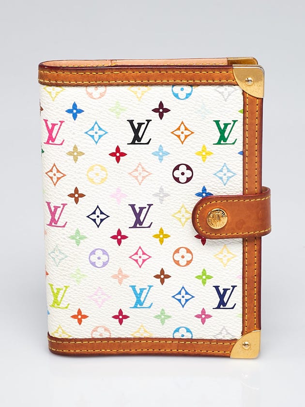Louis Vuitton White Monogram Multicolore Small Agenda/Notebook Cover