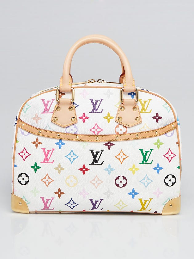 Louis Vuitton White Monogram Multicolor Trouville Bag