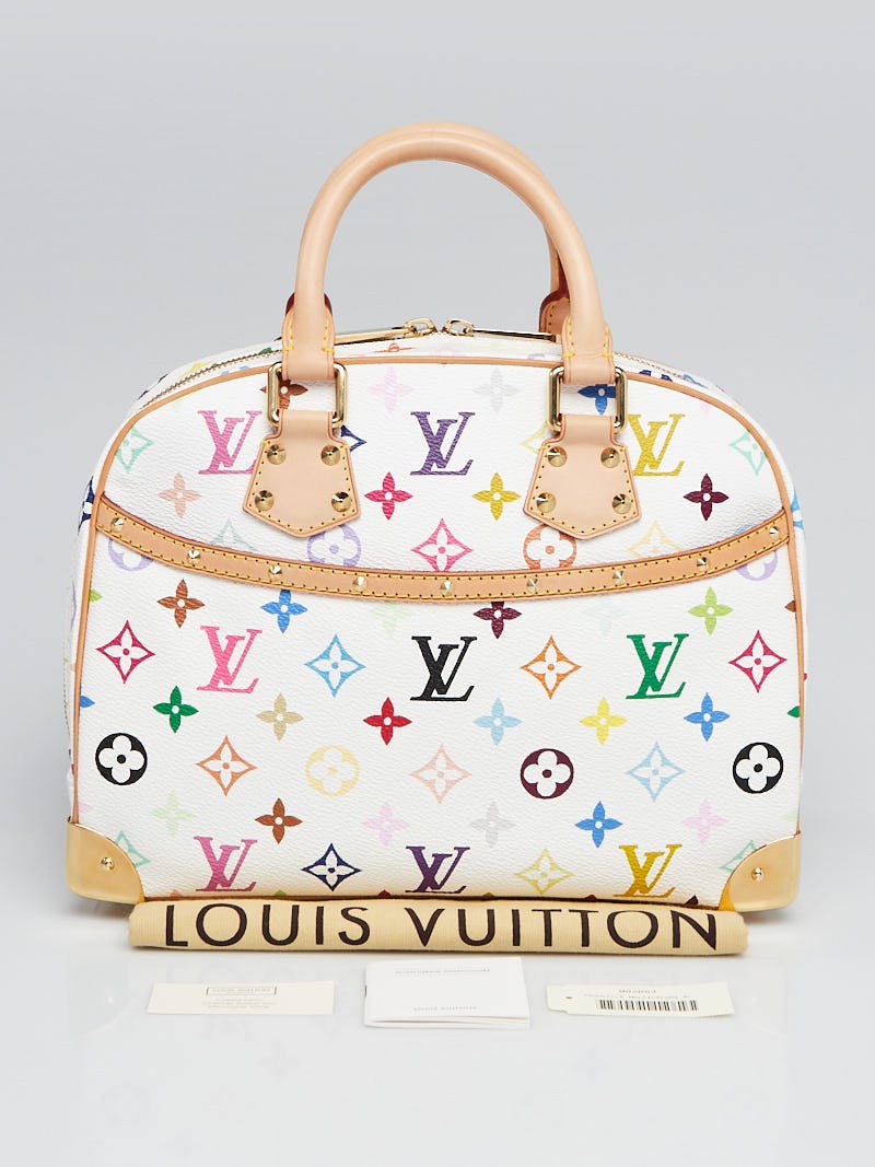 LOUIS VUITTON Monogram Multicolor Trouville Hand Bag White M92663 LV Auth  bs738A
