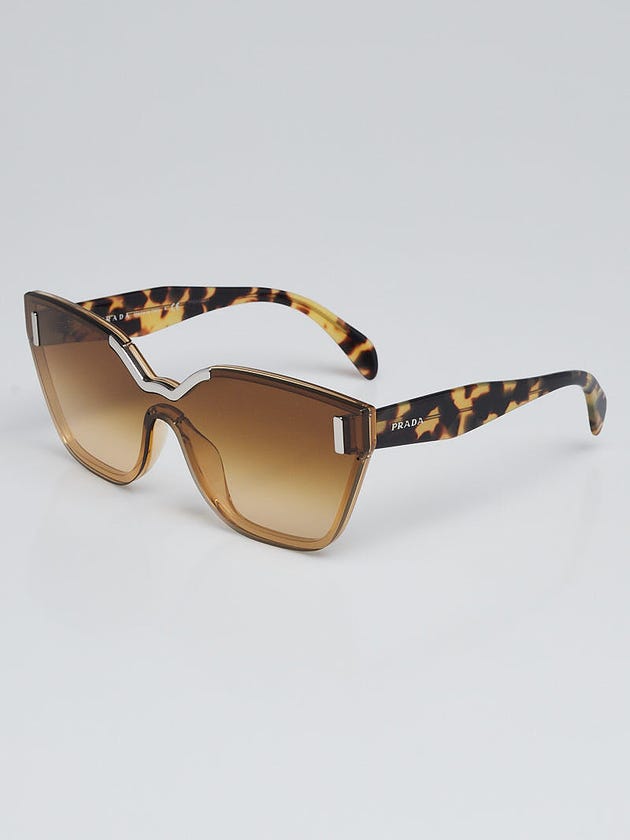 Prada Tortoise Acetate Frame Angular Sunglasses SPR16T