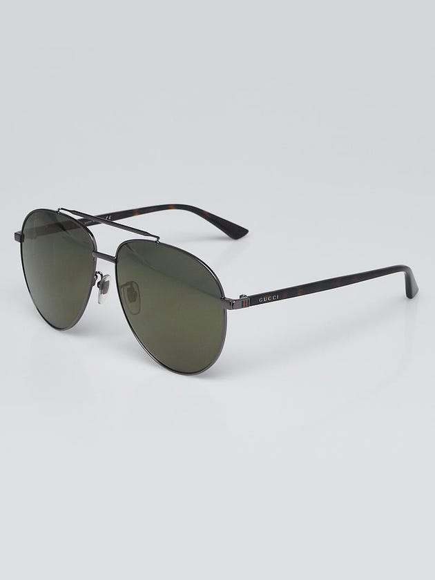 Gucci Black Metal Aviator Sunglasses - GG0043SA