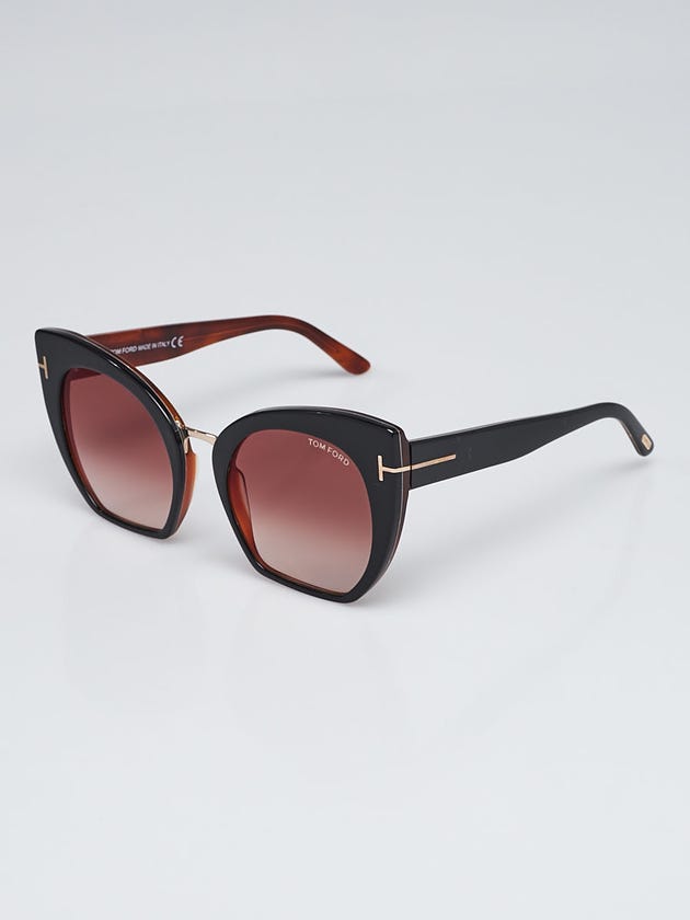 Tom Ford Black Acetate Oversized Frame Samantha Sunglasses - TF553