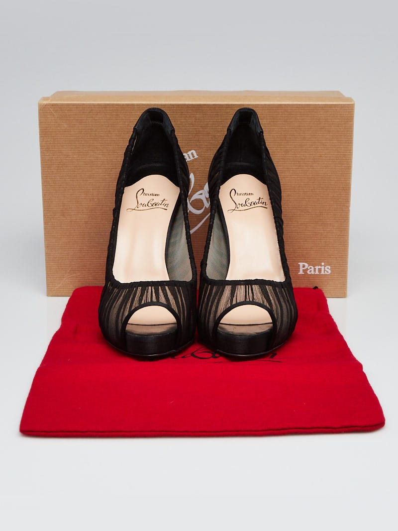 Maria Frou Alta 160 Black Crepe satin - Women Shoes - Christian Louboutin