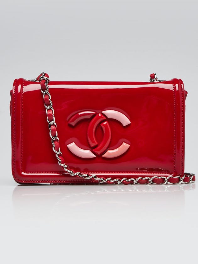 Chanel Red Patent Vinyl Lipstick Ligne Crossbody Bag