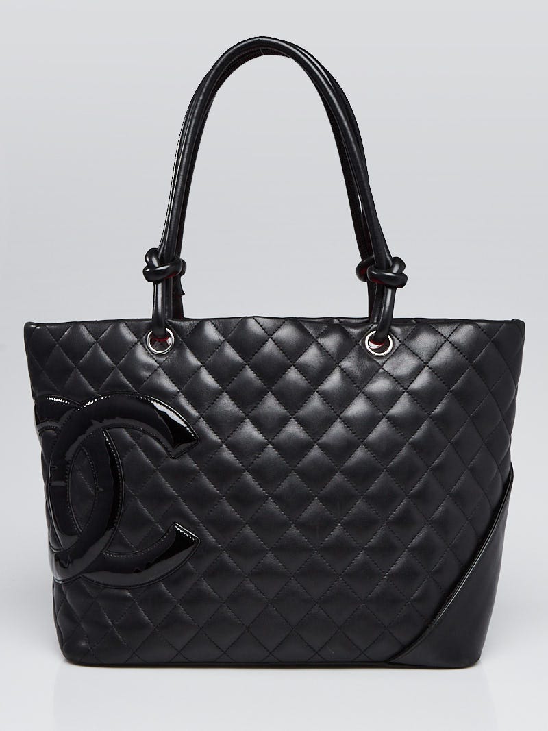Chanel Black Quilted Leather Ligne Cambon Large Tote Bag - Yoogi's Closet