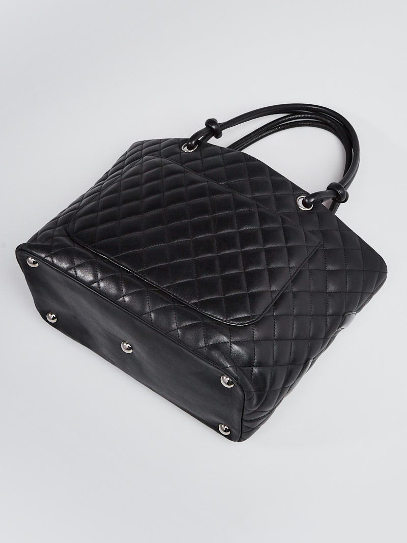 Chanel Black Quilted Leather Ligne Cambon Large Tote Bag - Yoogi's