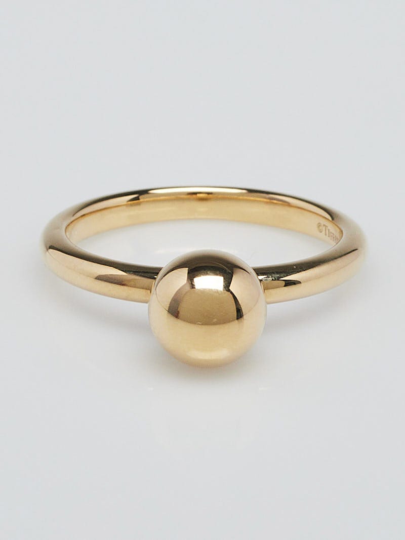 Tiffany ball store ring gold