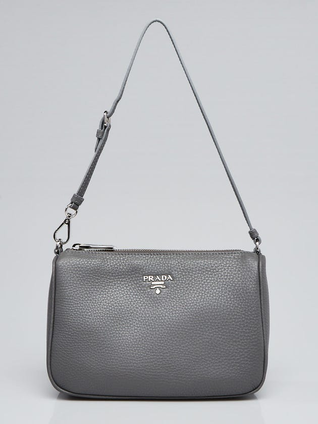 Prada Marmo Vitello Daino Leather Pochette Bag 1N1620